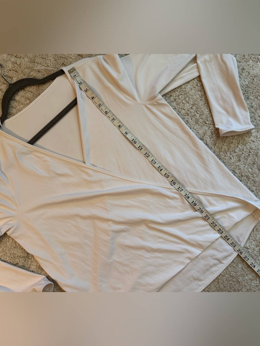 Lululemon white wrap top, size 12, in EUC (see notes) - Picture 7 of 7